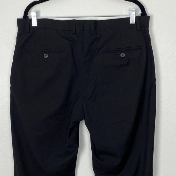 H&M Dress Pants Mens 36 Regular Fit Black Flat Front Straight Leg Trousers - Picture 4 of 14